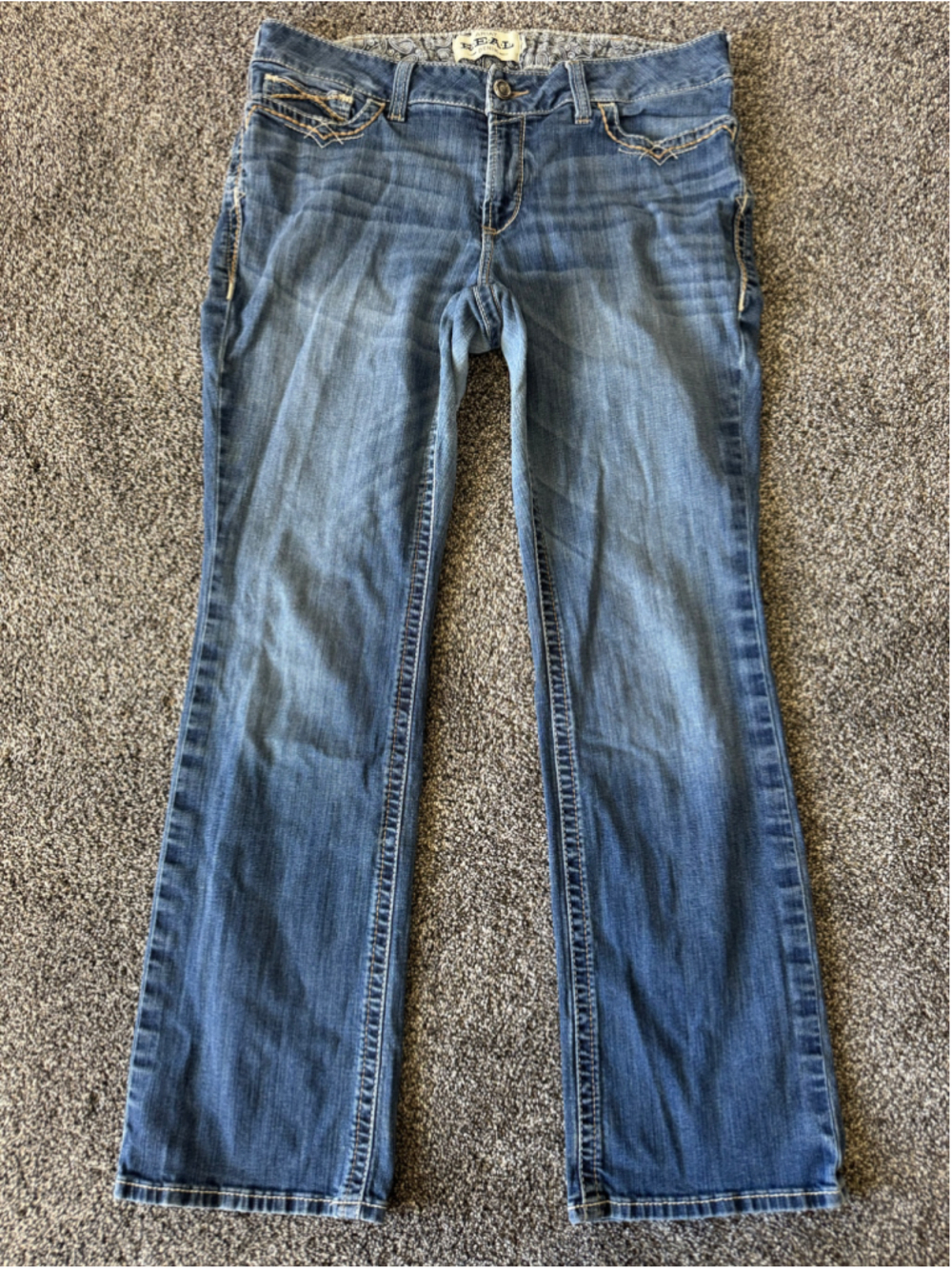 Women's Ariat Real Denim Boot Cut Jeans Blue Size 18